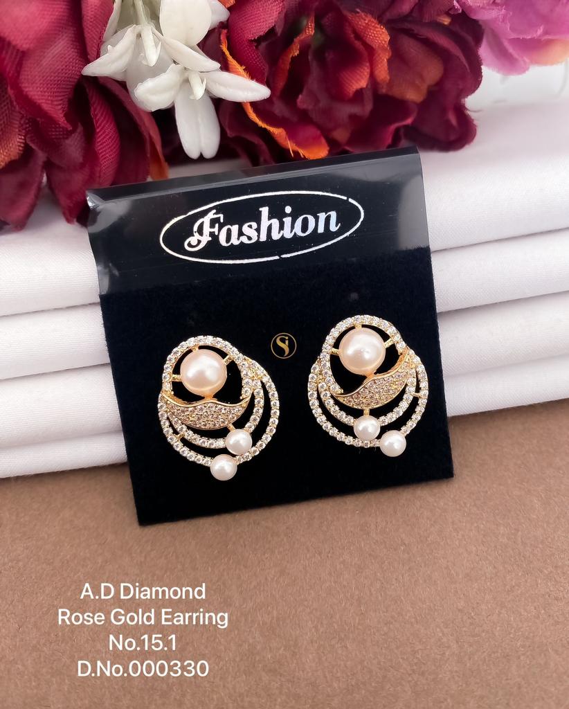 10 AD Diamond Party Wear Tops Earrings Wholesale Shop In Surat
